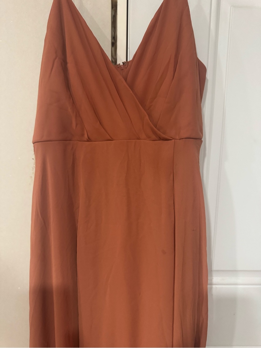 Birdy Grey Strapless Rust-Orange or terra-cotta Bridesmaid Dress